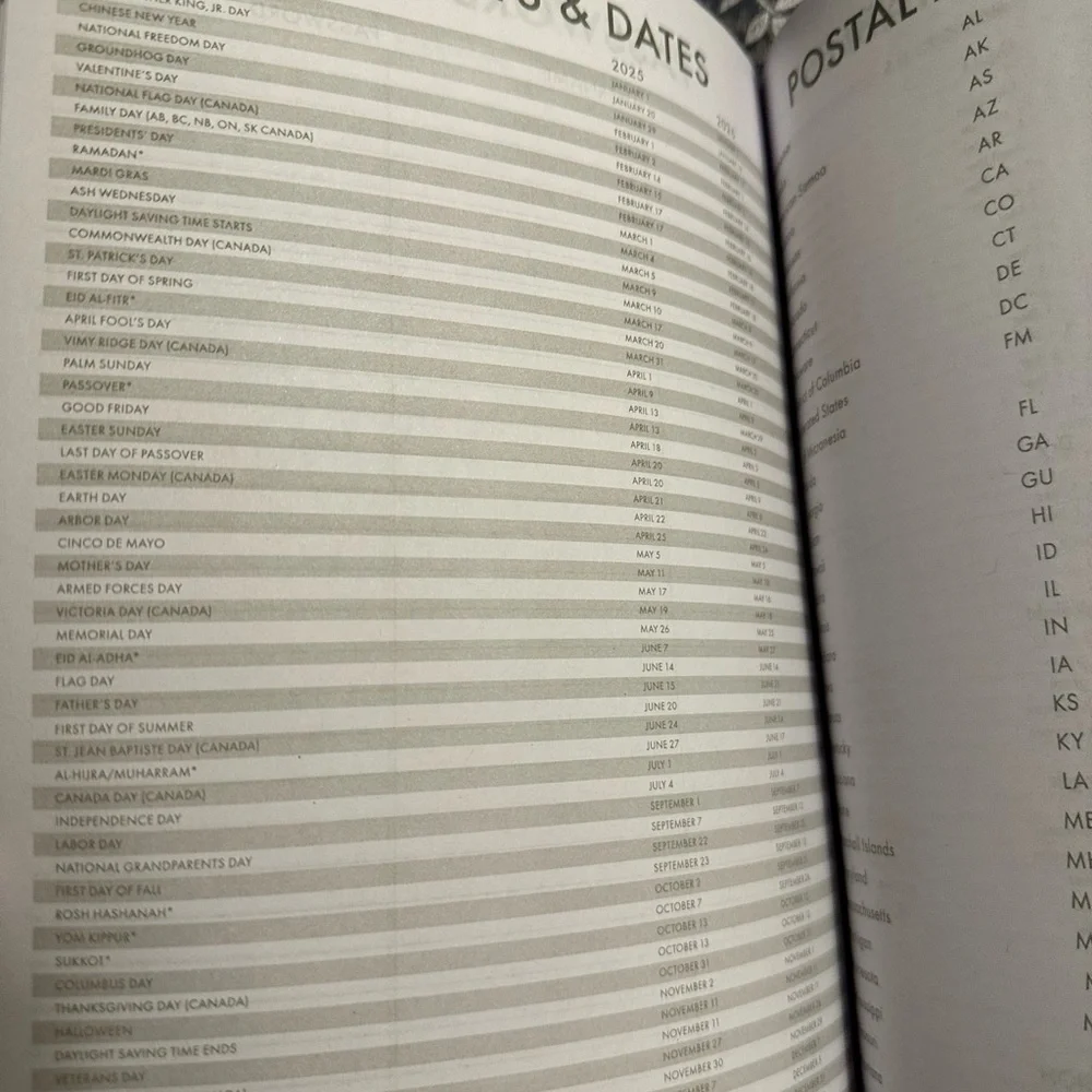 2025 - 2026 Monthly Planner Measures 9 1/2 X 7 Soft Cover